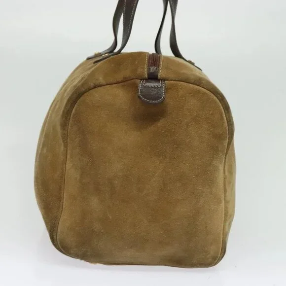 LOEWE Anagram Boston Bag Suede Brown Gold - Picture 4 of 16